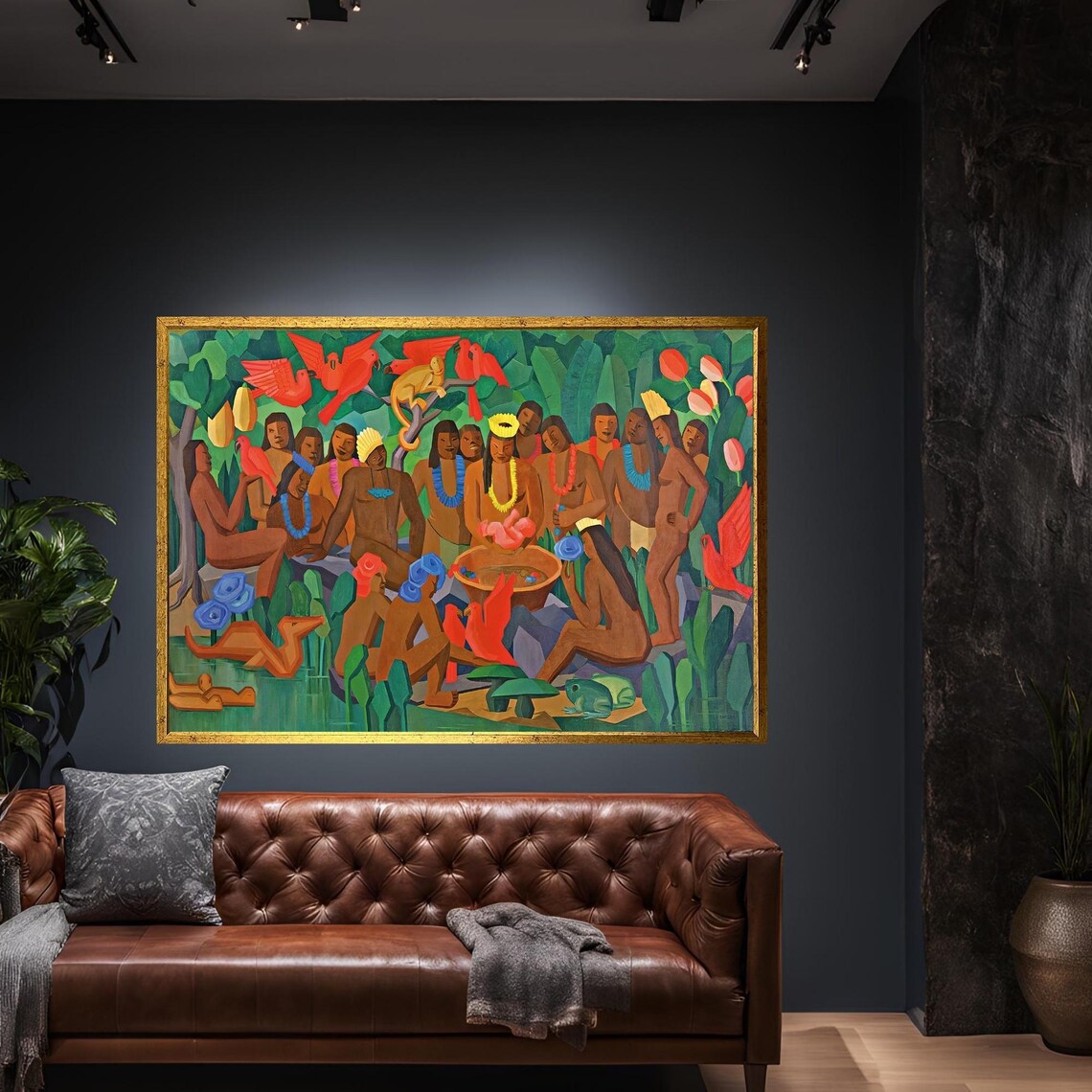 Tarsila Do Amaral The Baptized Of Macunaima Modern Canvas Wall Art Abstract Home Decor Print