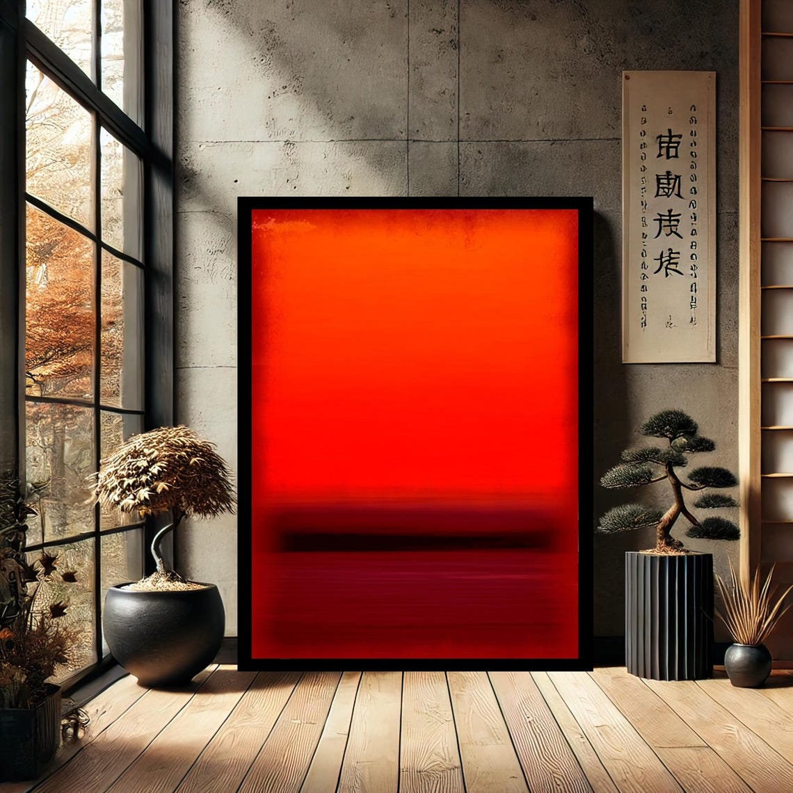 Mark Rothko Red Minimalist Home Decor Canvas Wall Art Modern Print Painting Abstract For