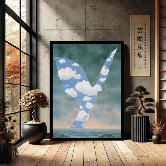 Rene Magritte The Great Family Exhibition Modern Canvas Wall Art Abstract Decor Home Print