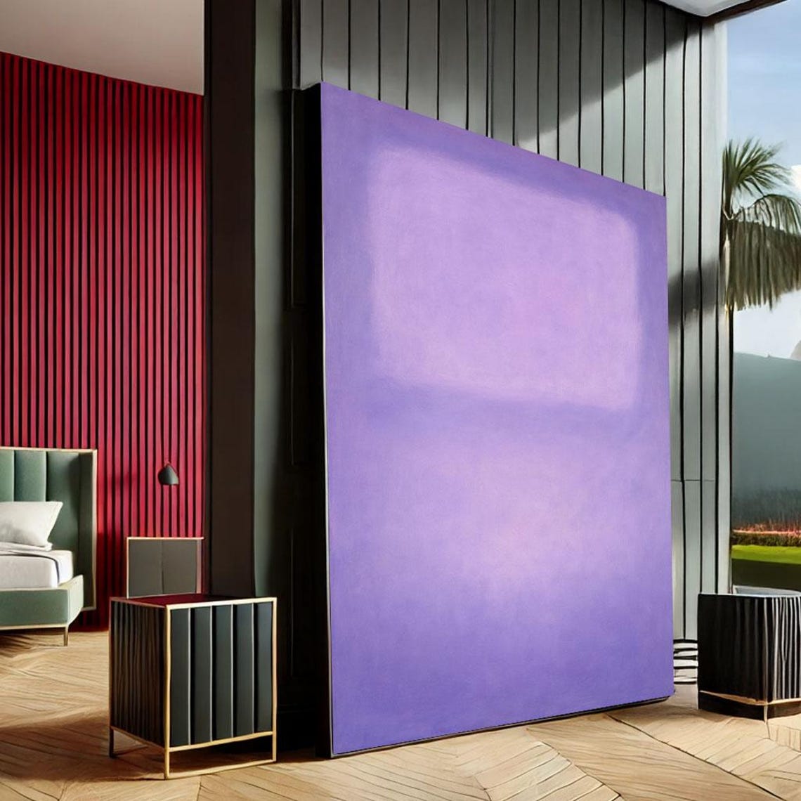 Mark Rothko Style Purple Color Field Abstract Minimalist Art Poster