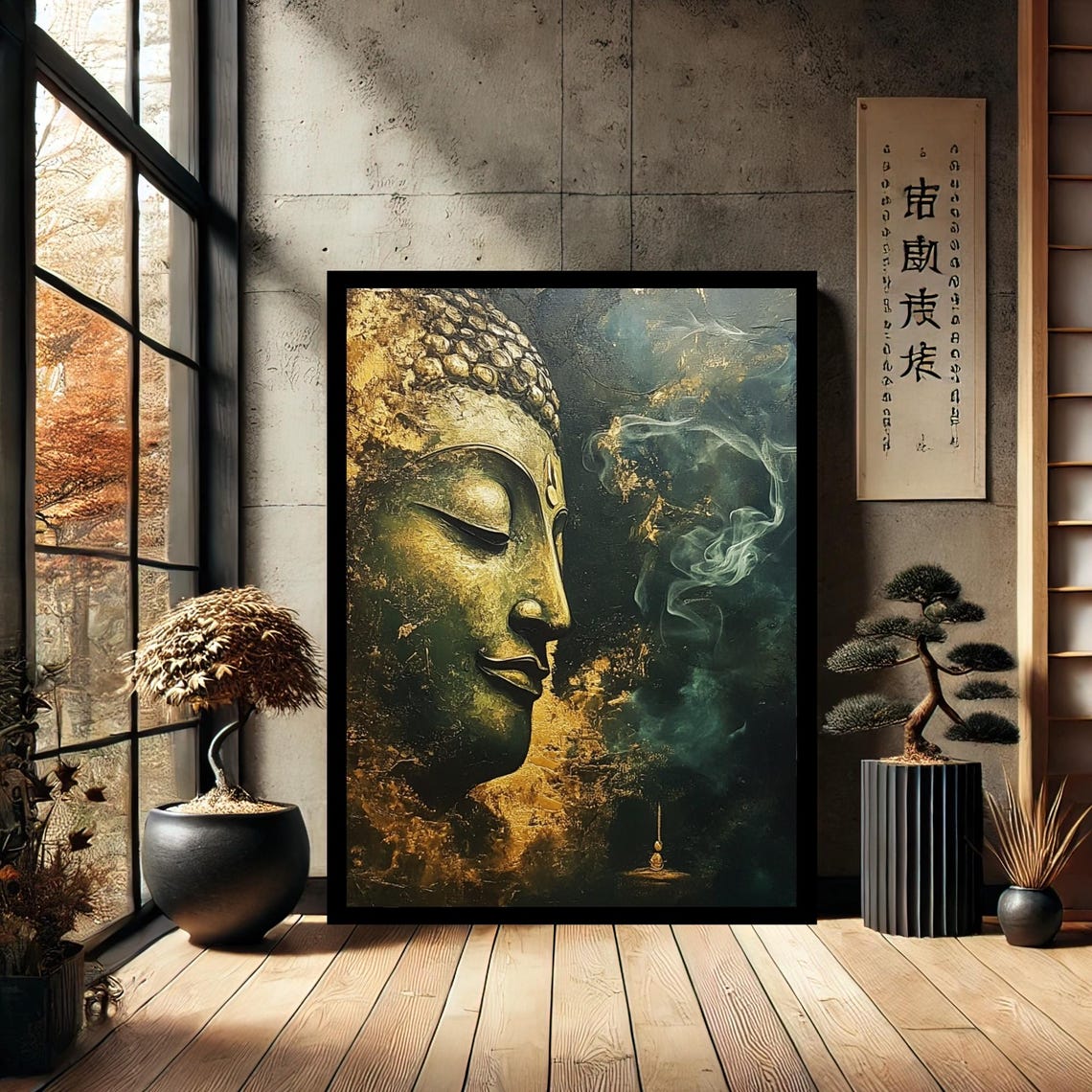 Colorful Buddha Buddhism Canvas Print Painting Wall Art Modern Abstract Home Decor