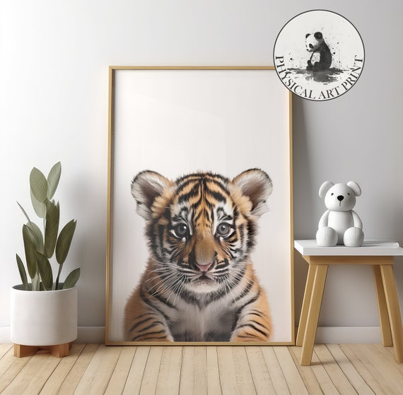 Baby Tiger Wall Art Physical Print Animal Illustration Nursery Decor Infant Matte Poster