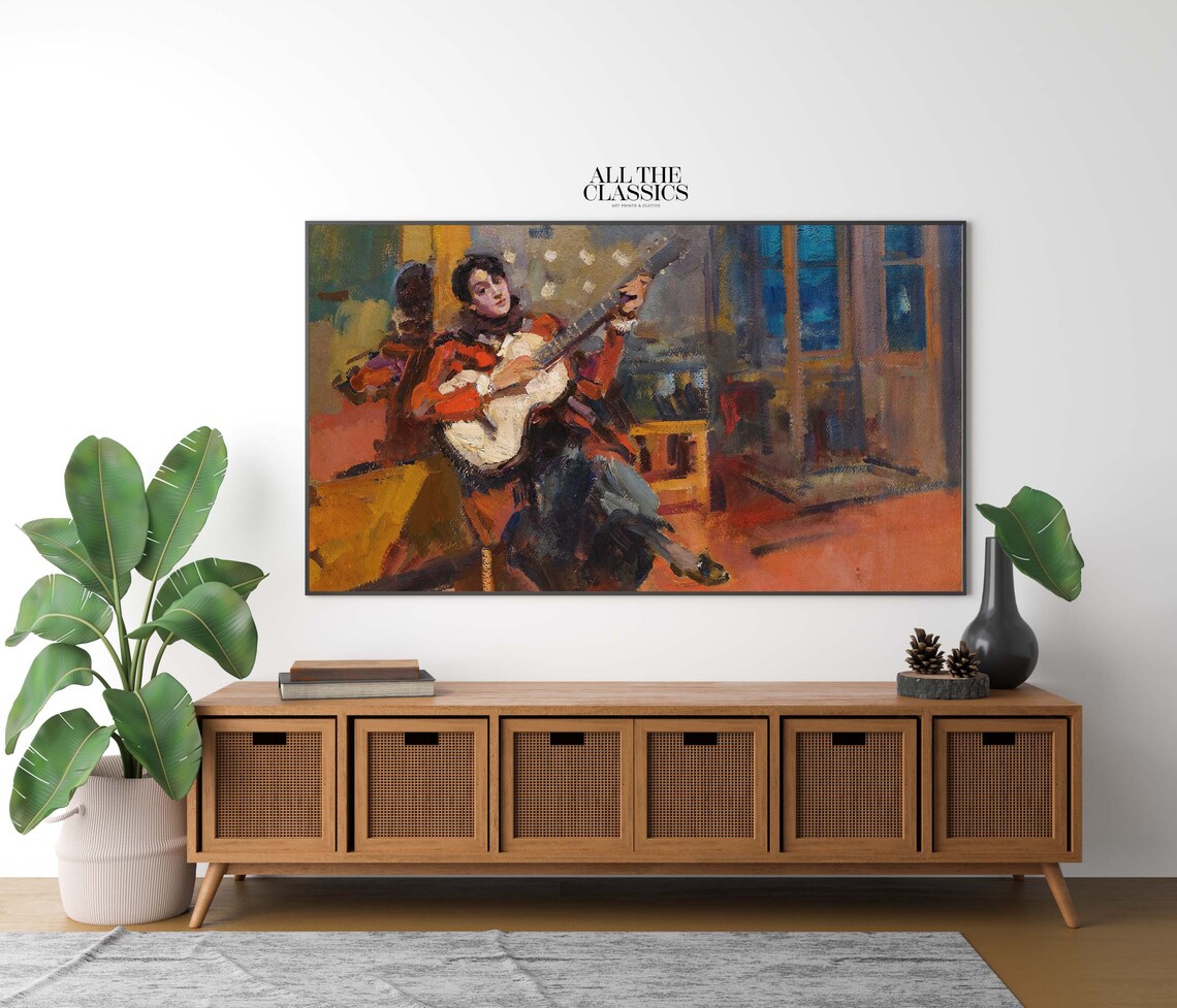 Konstantin Korovin The Guitar Player Vibrant Musician Portrait Art Poster - Image 2