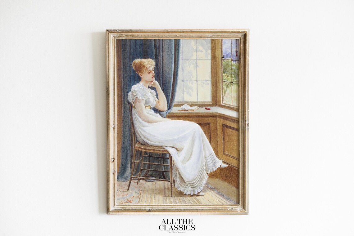 Frederick Alfred Slocombe Wandering Thoughts Window Seat Poster