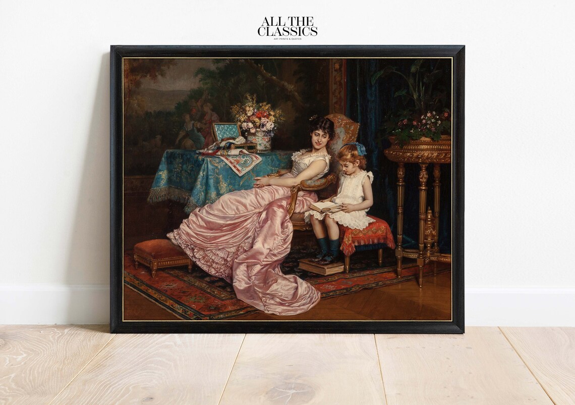 Auguste Toulmouche Elegant Family Portrait Art Print - Image 3