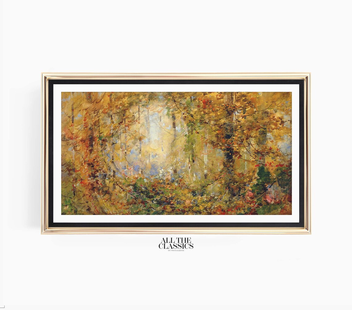 William Henry Holmes Autumn Tangle Golden Fall Forest Interior Art Poster - Image 3
