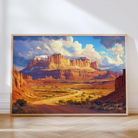 Capitol Reef National Park Travel Poster, Utah