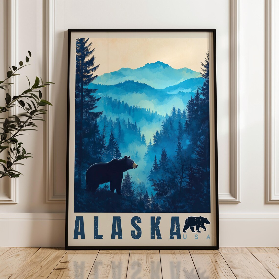 Alaska Travel Poster - Black Bear North America