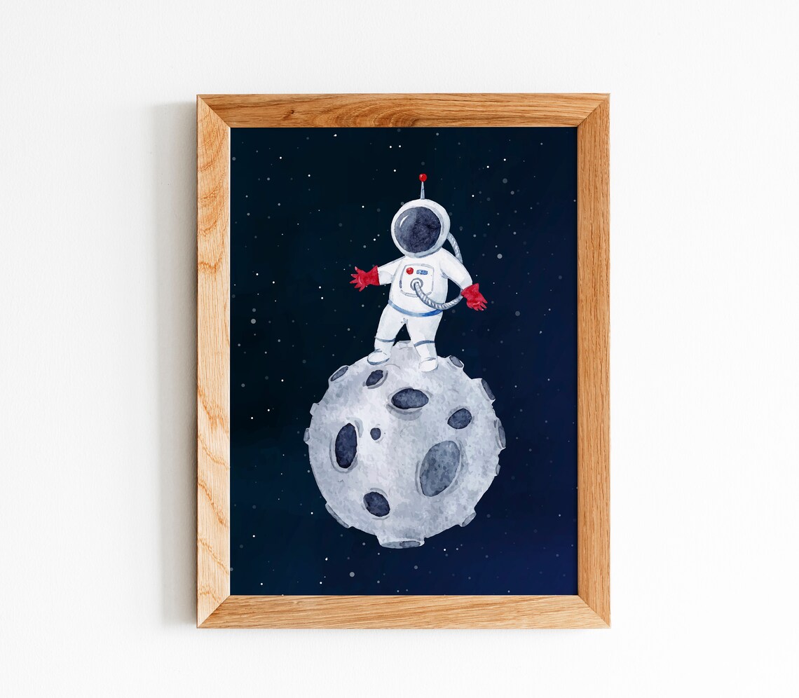 Outer Space Art Print, Space Theme Nursery Decor - Image 3