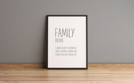 Family Definition Funny Family Sign Funny Definition Print Family Print Family Wall Art Funny Family Quotes Modern Wall Art