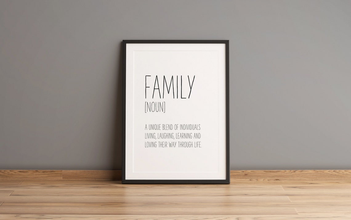 Family Definition Funny Family Sign Funny Definition Print Family Print Family Wall Art Funny Family Quotes Modern Wall Art