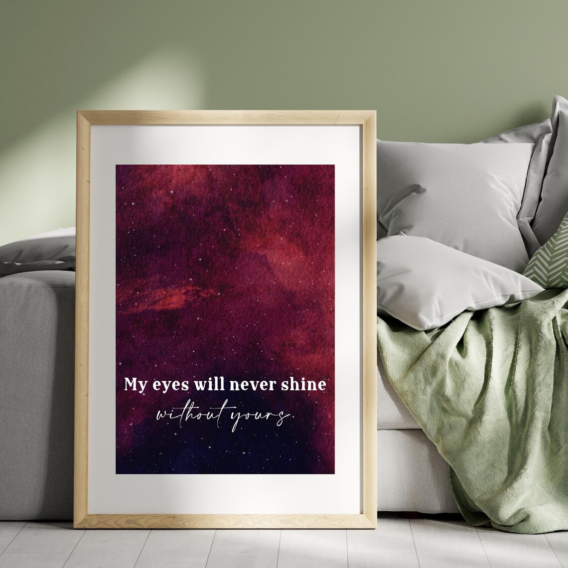 Romantic Starry Night Love Quote, Bedroom Decor - Image 4