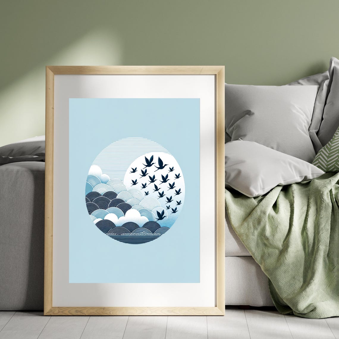 Japanese Minimalist Bird Zen Nature Poster - Image 5