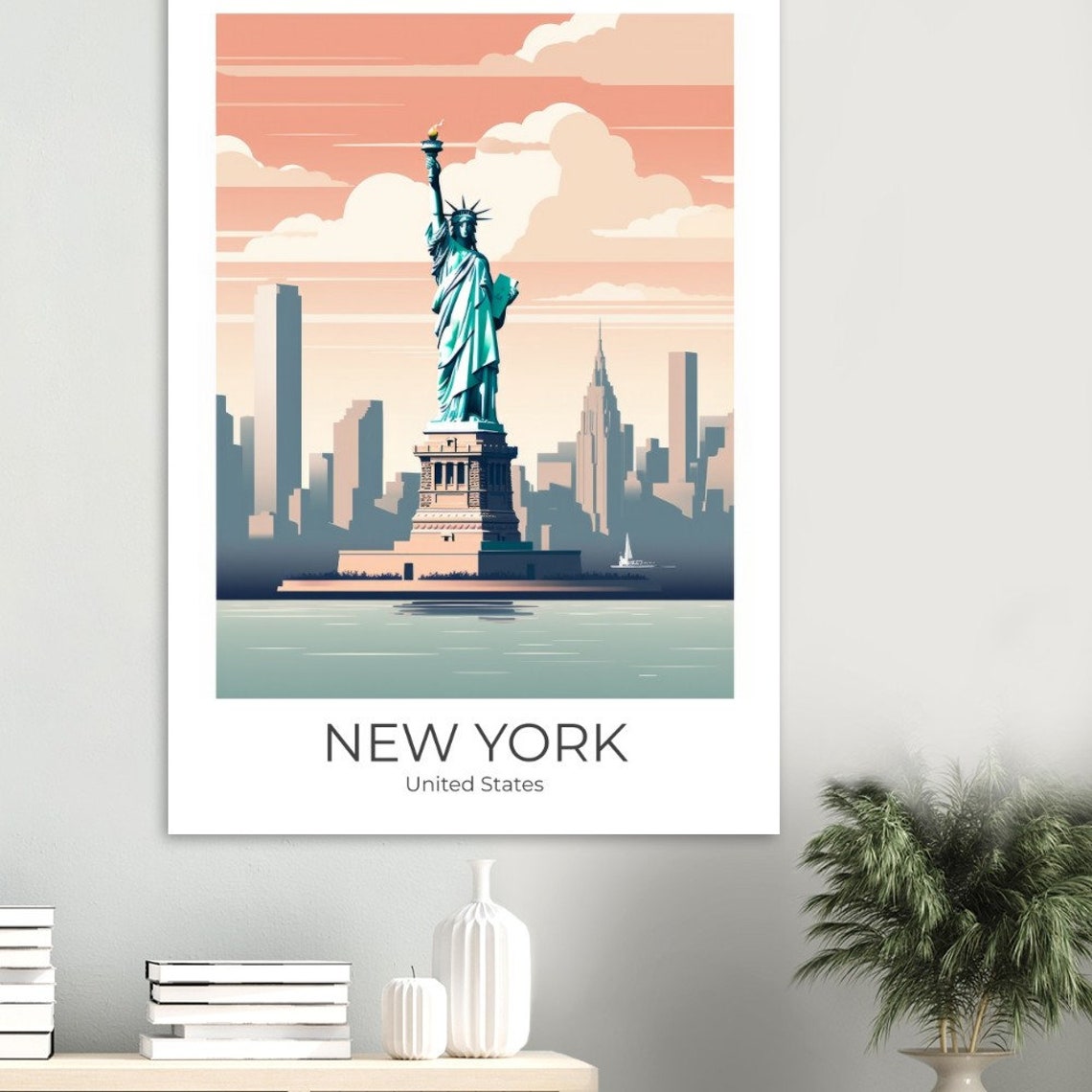 New York Vintage Travel Poster New York Print Travel Print Wall Art Travel Print Travel Poster - Image 4