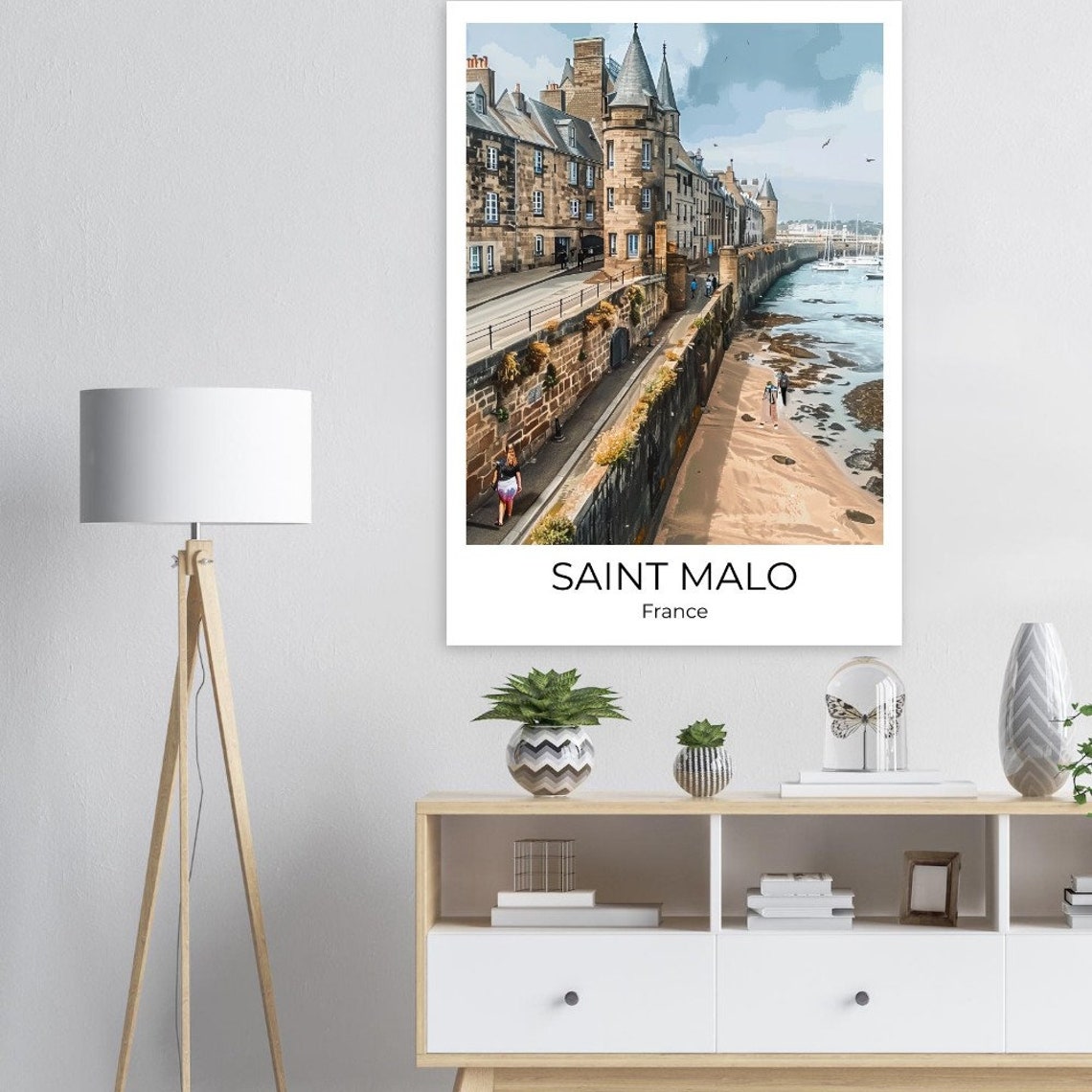 Saint Malo Vintage Travel Poster St Malo Wall Art France Travel Print St Malo Wall Decoration - Image 4