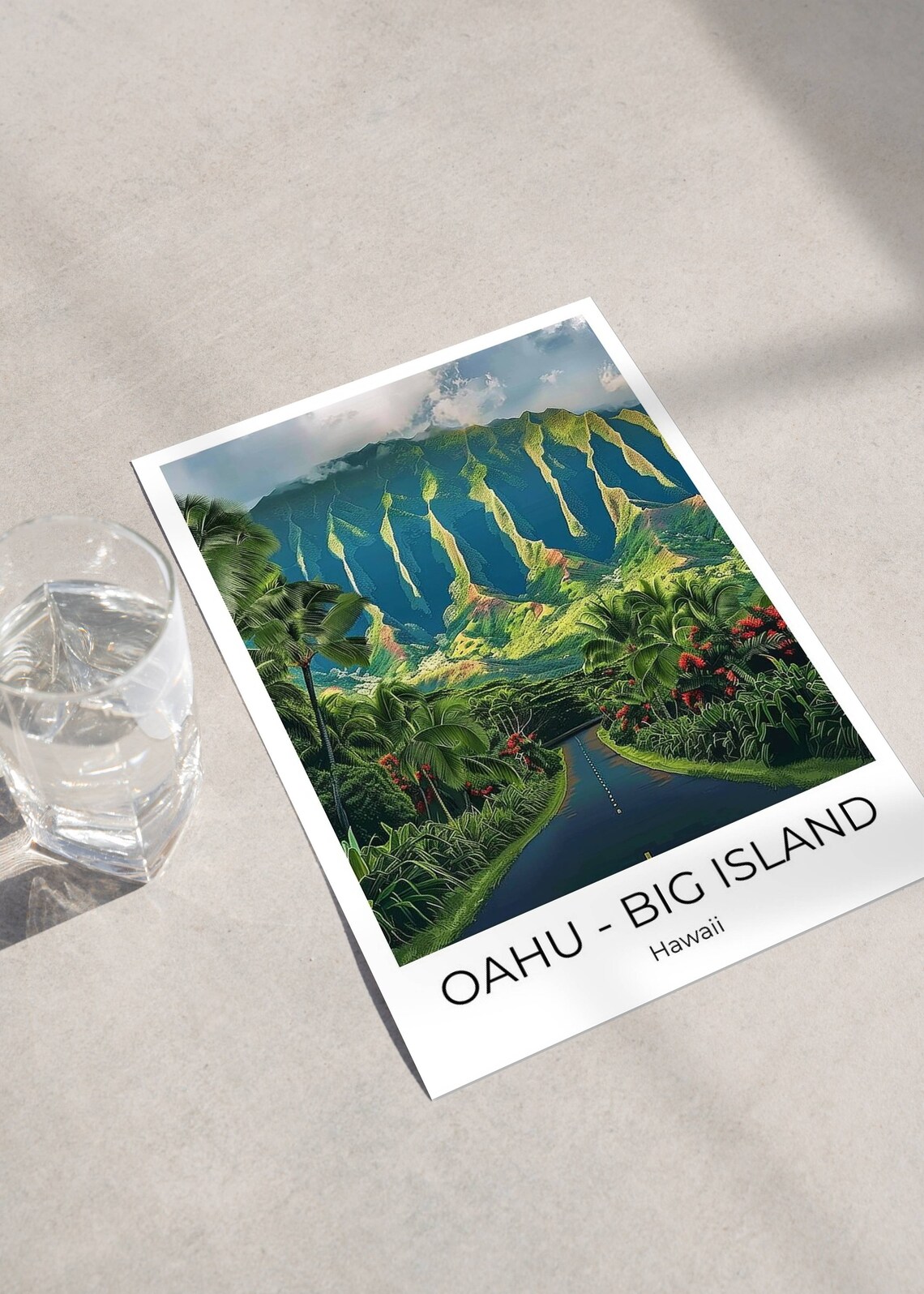 Oahu Big Island Poster Hawaii Travel Poster Globetrotter Gift Oahu Travel Poster Hawaii Wall Decoration Oahu Travel Souvenir Hawaii Trip - Image 2