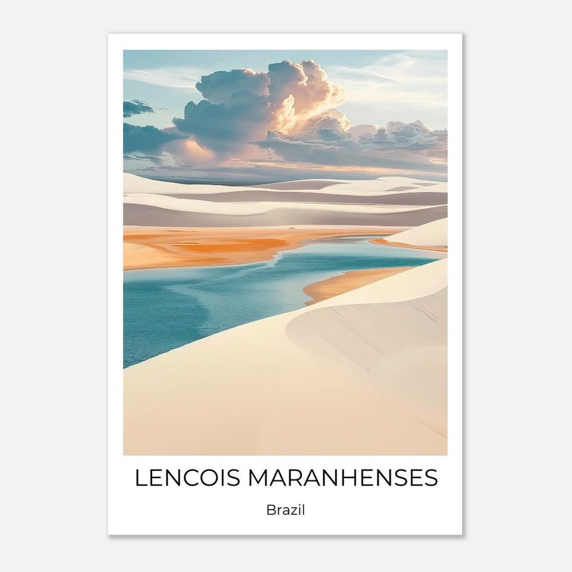 Lencois Maranhenses Brazil Travel Poster Brazil Lenis Maranhenses National Park Poster Brazil Gift - Image 3