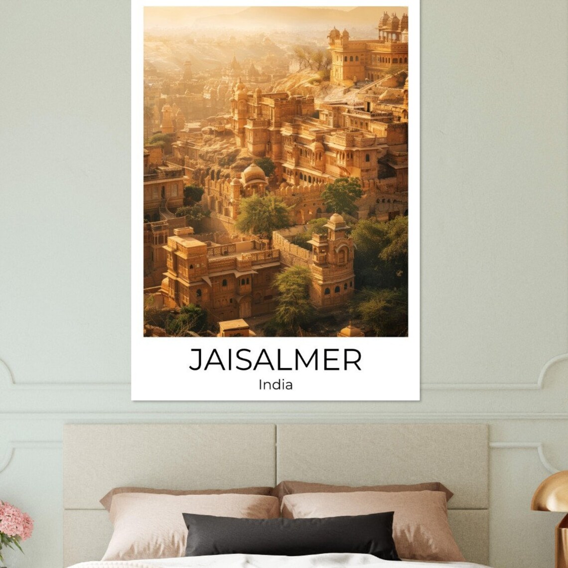 Jaisalmer India Golden Fort Palace Desert City Sunset Travel Poster - Image 2