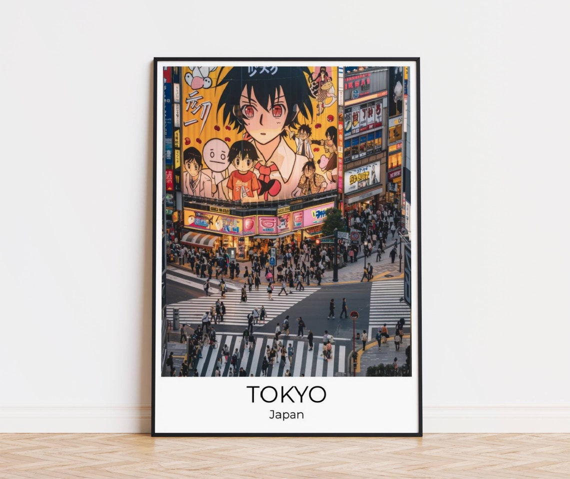 Tokyo Shibuya Crossing Travelposter Tokyo Wallart Tokyo Travel Memories Globetrotter Gift Japan Memory City Print Tokyo