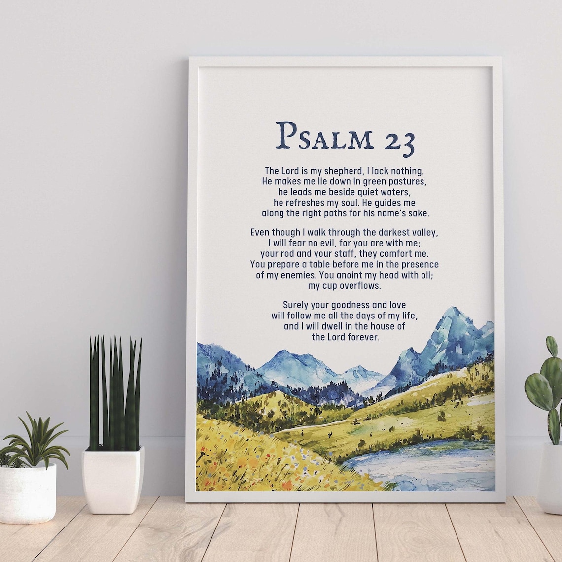 Psalm 23 Scripture Wall Art, Christian Decor