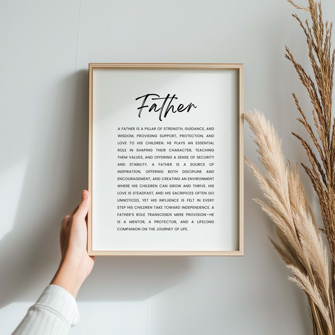 Father Definition Print Minimalist Wall Art