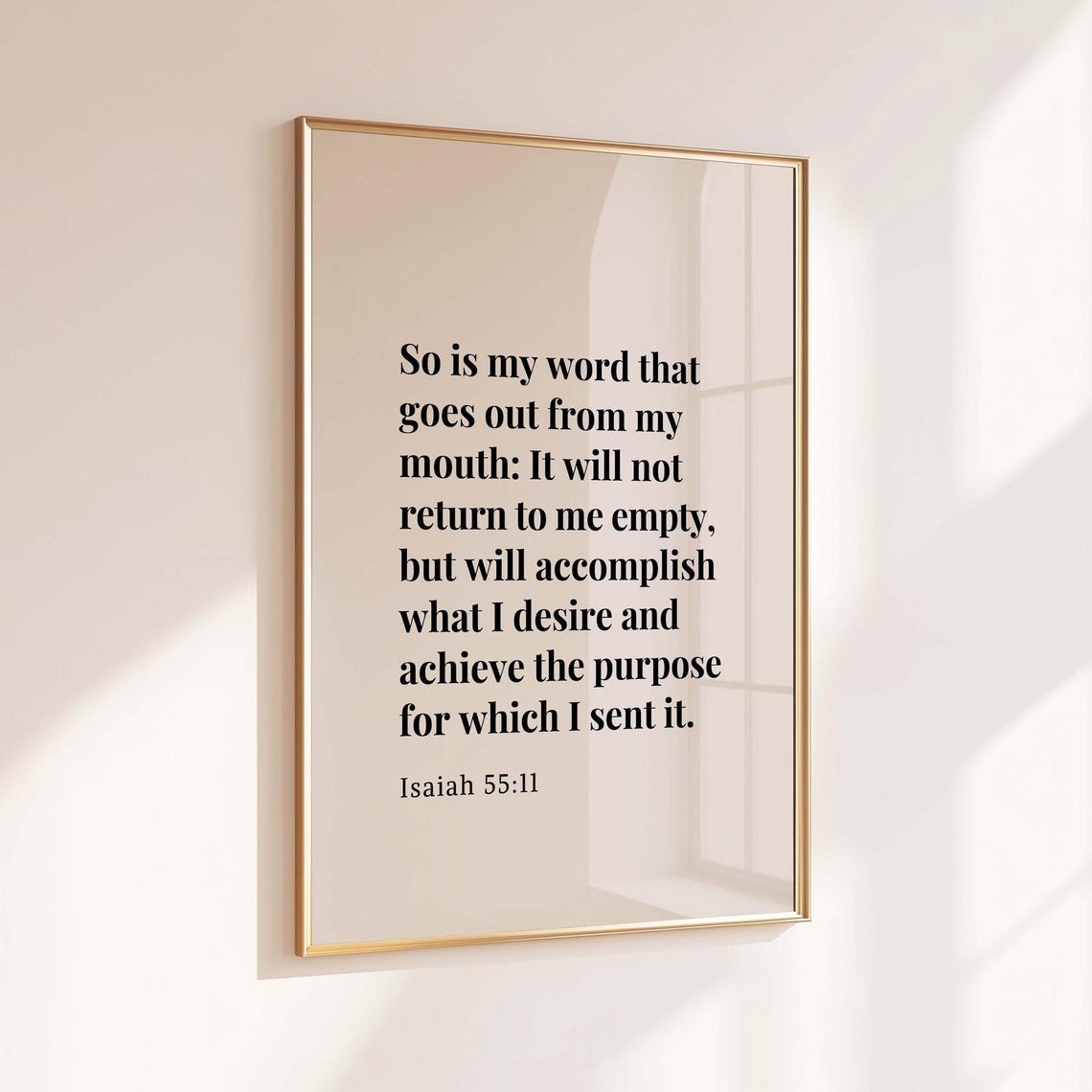 Isaiah 55 11 Scripture Poster Elegant Serif Bible Verse Home Decor