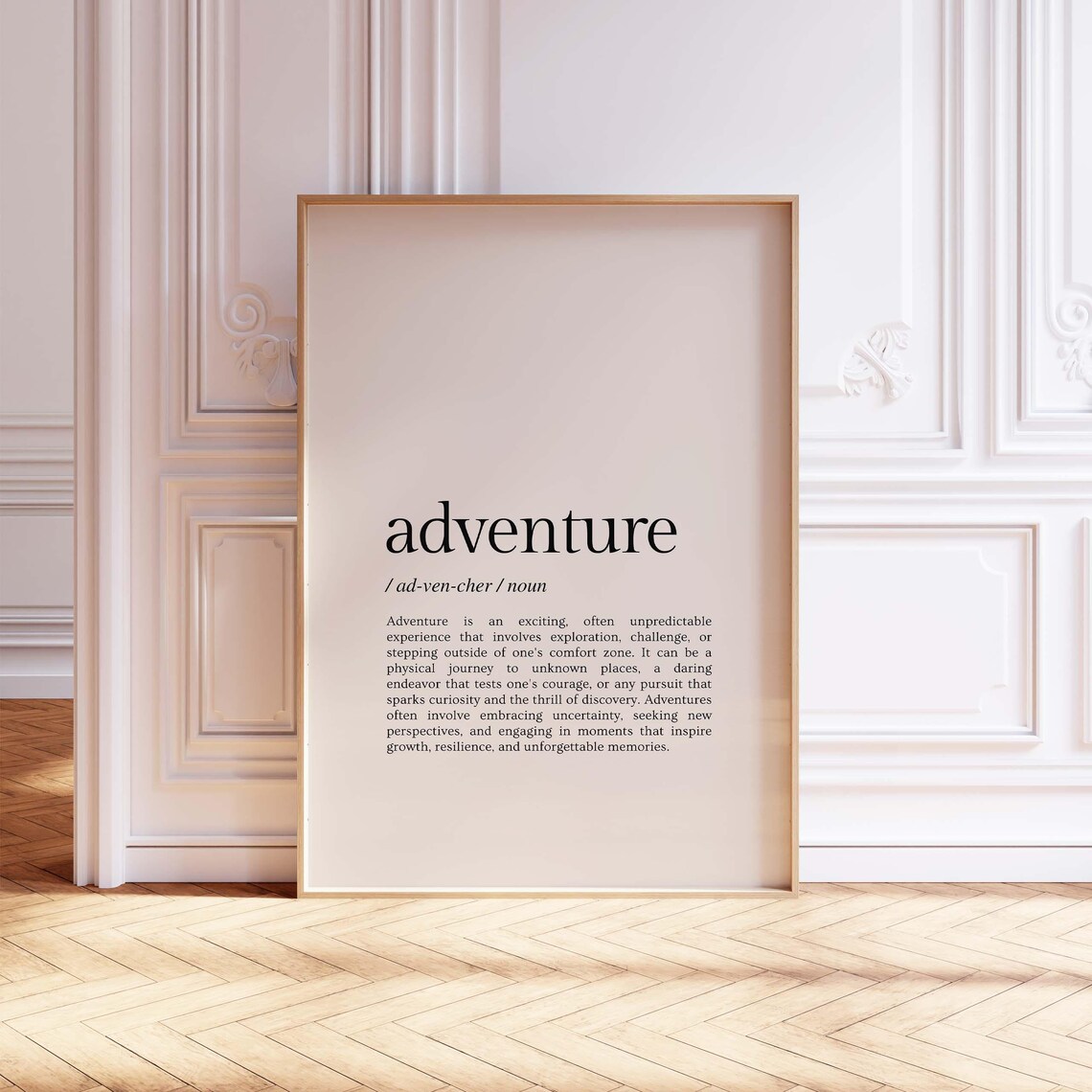 Adventure Definition Art Print, Office Wall Art