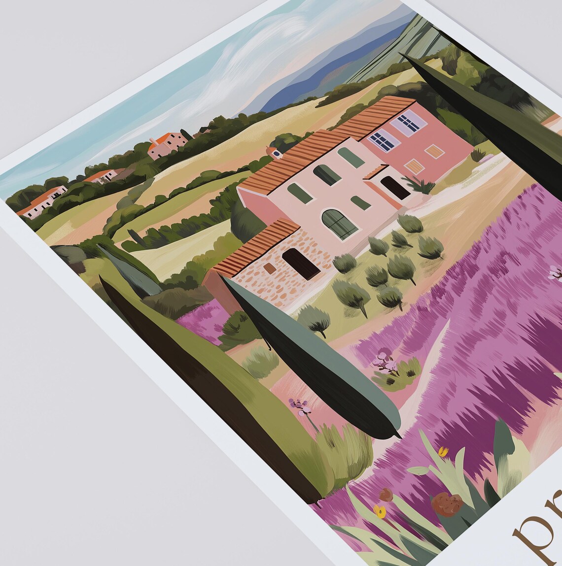 Provence Lavender Travel Poster, Provence France - Image 2