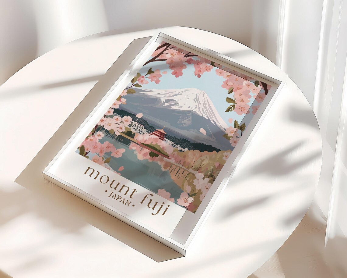 Mount Fuji Travel Poster, Japan Wall Art Print - Image 2