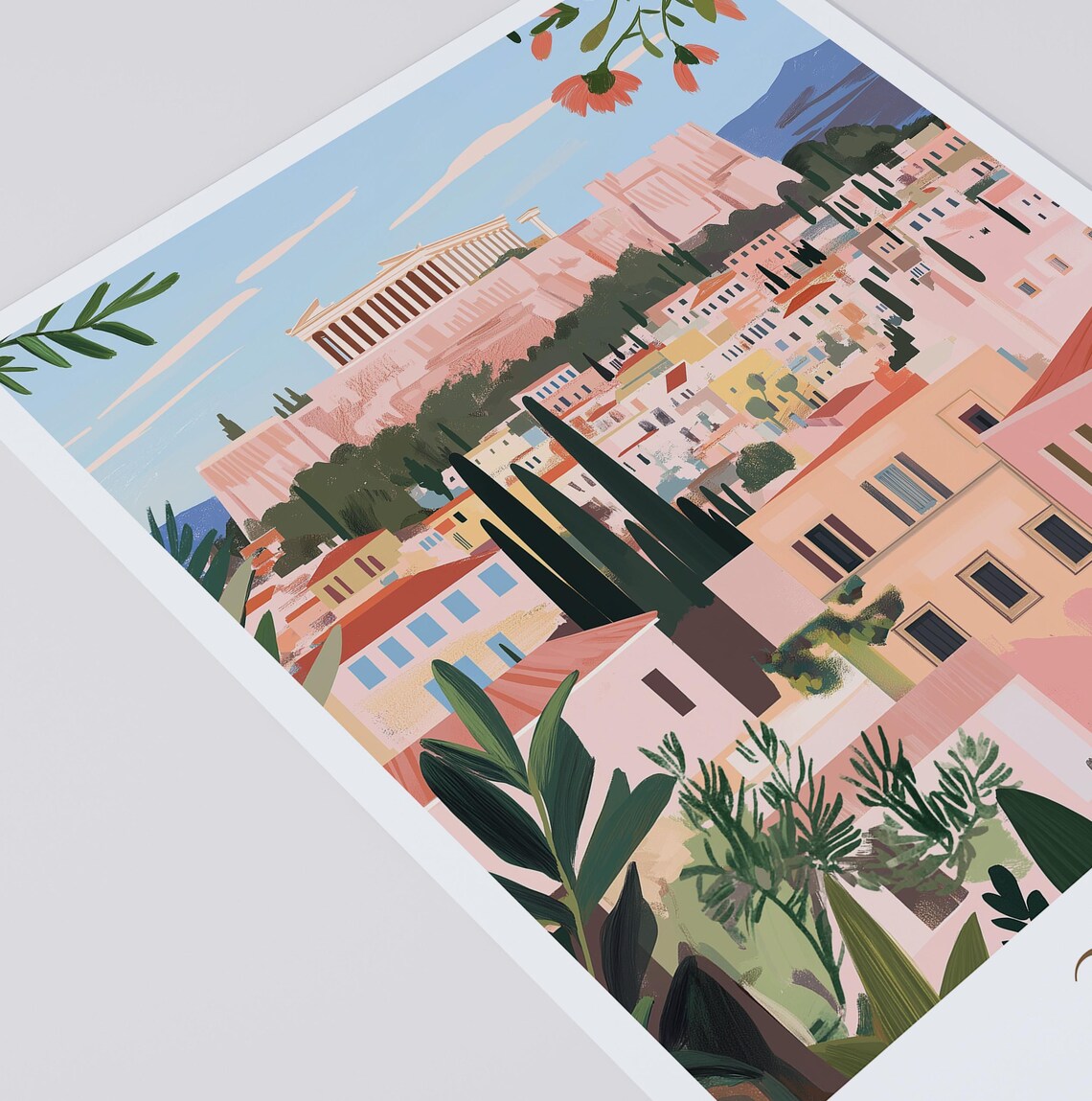 Athens Travel Poster, Greece Souvenir Art Print - Image 2