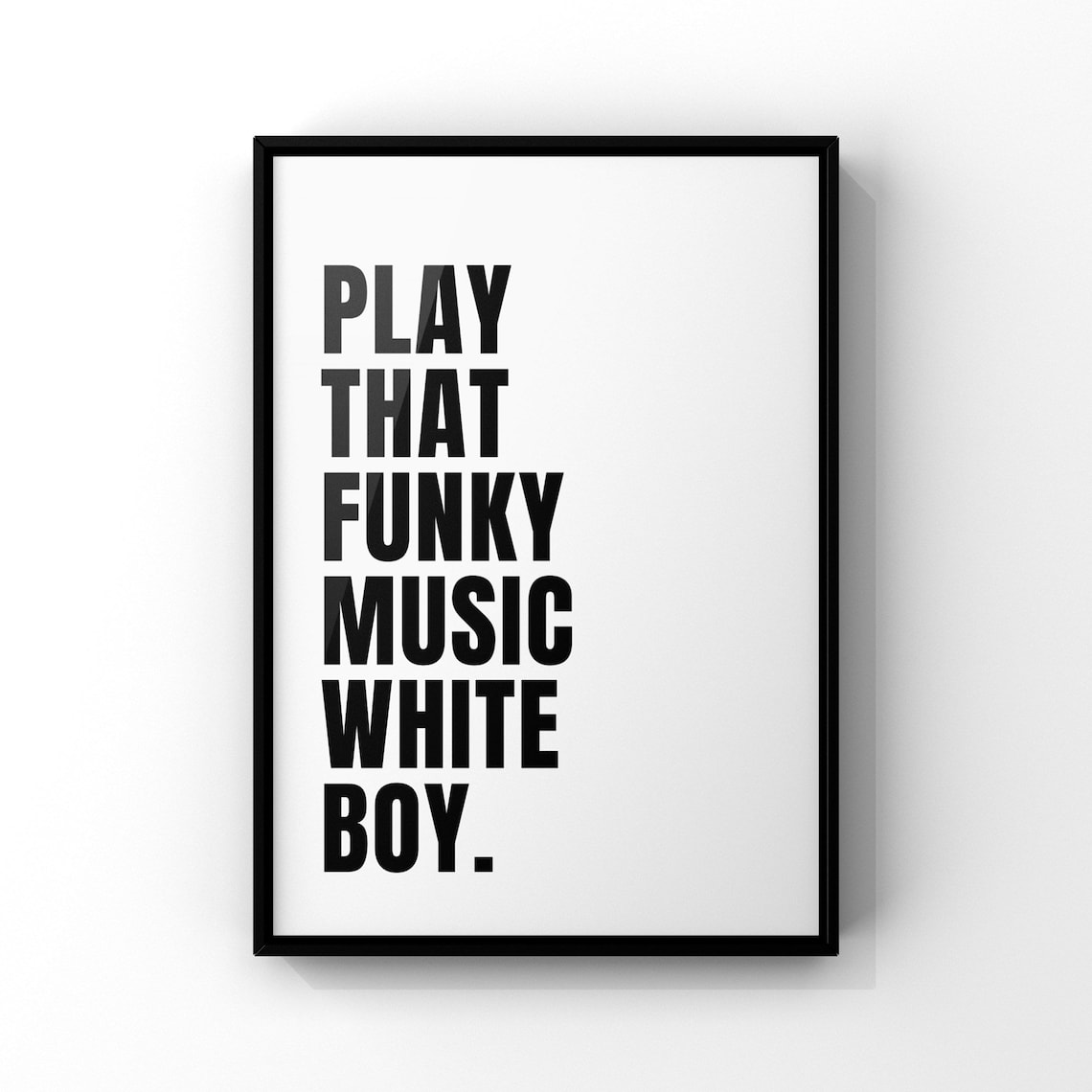 Funky Music Lyrics Typography, Retro Rap Poster