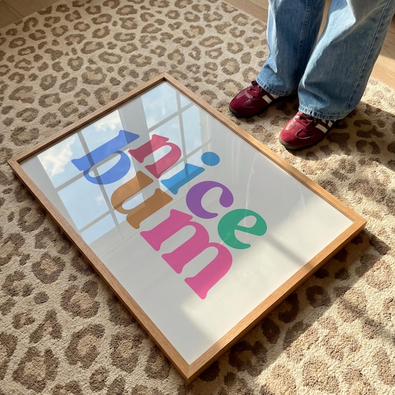 Nice Bum Bathroom Humor Art Print