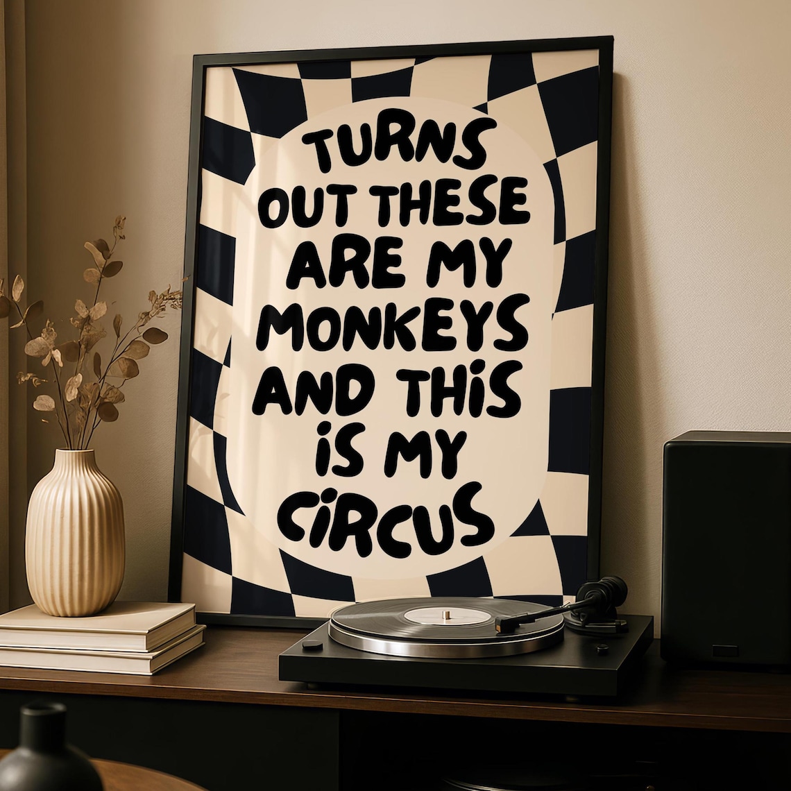 Funny Unwelcome Sign Typography Poster Print