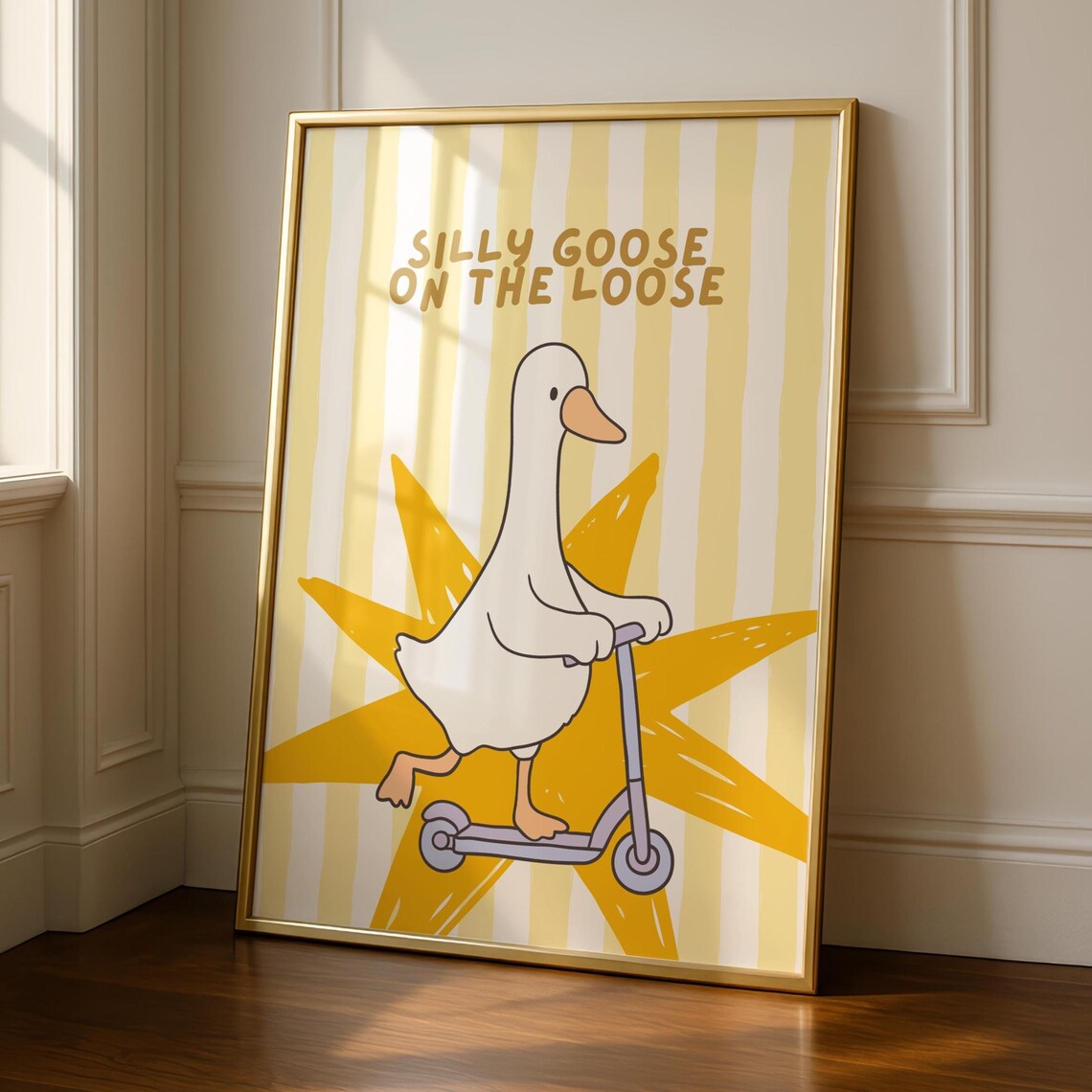 Silly Goose, Why So Serious Quirky Animal Art Print