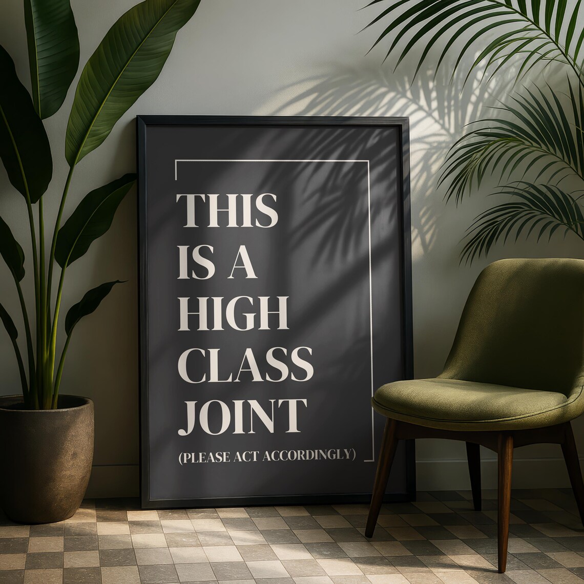 Sarcastic Humor Quote Typography Poster, Dark Wall Art