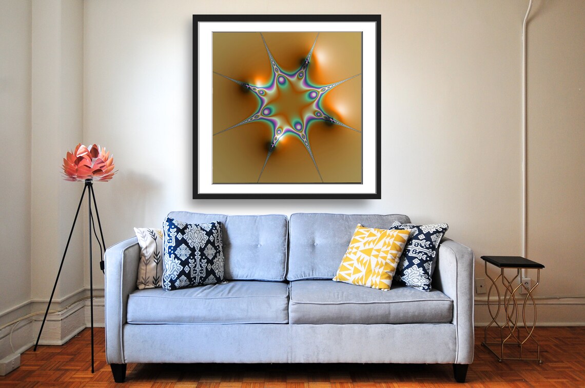 Star Shaped Fractal Image, Celestial Poster - Image 3
