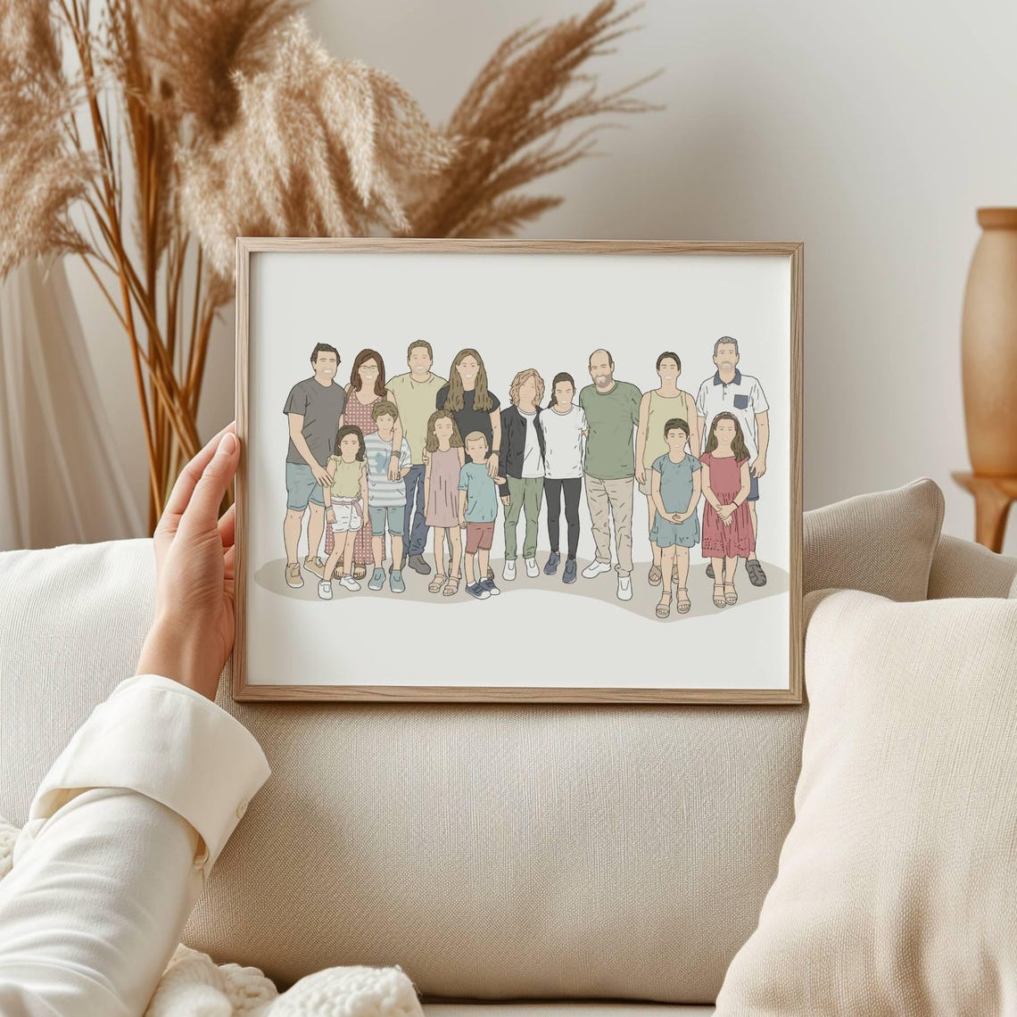 Proud Graduation Day Hug Custom Family Portrait Illustration Poster - Image 2