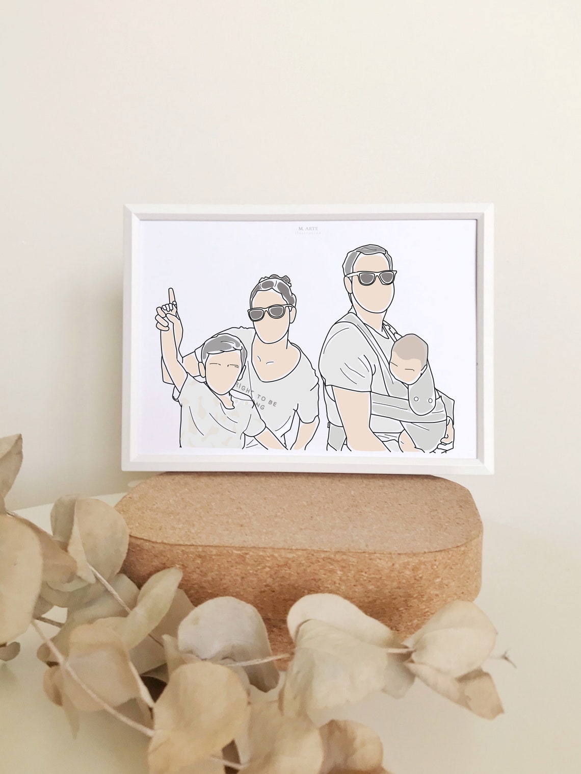 Family Portrait Painting Custom Family Portrait Painting Faceless Portrait Family Portrait Painting From Photo Painting From Photo Gift - Image 3