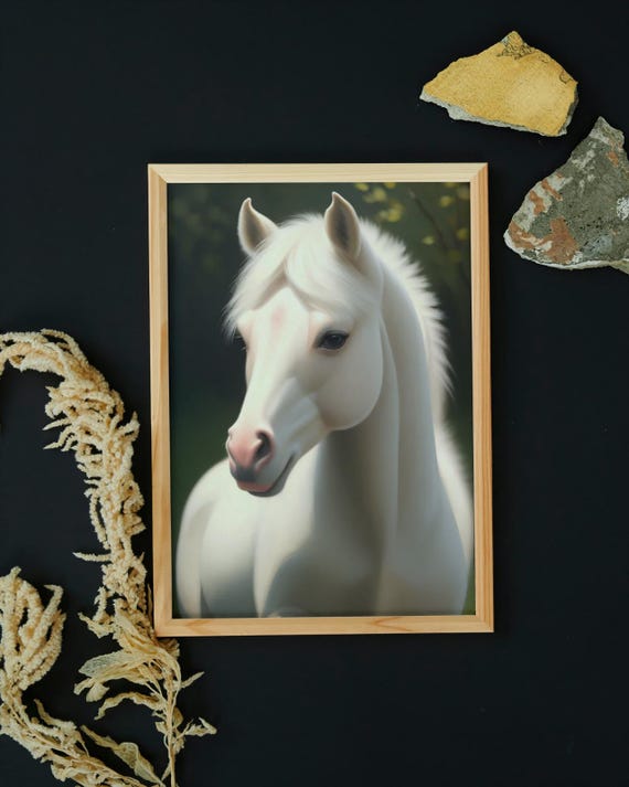 Baby Horse Wall Art Home Decor Cute Animal Painting Living Room Art