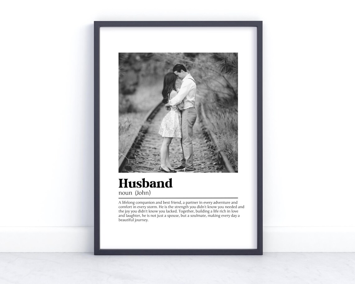 Personalised Husband Print Husband Definition Print Personalised Gift For Husband Gift For Him Birthday Gift Photo Gift Anniversary Gift