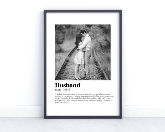 Personalised Husband Print Husband Definition Print Personalised Gift For Husband Gift For Him Birthday Gift Photo Gift Anniversary Gift