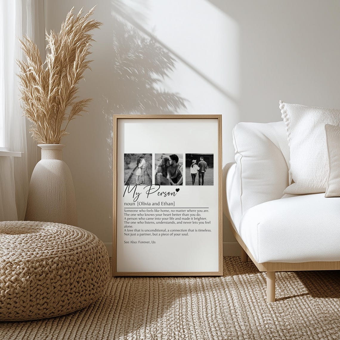 Personalised My Person Definition Photo Tribute Romantic Poster