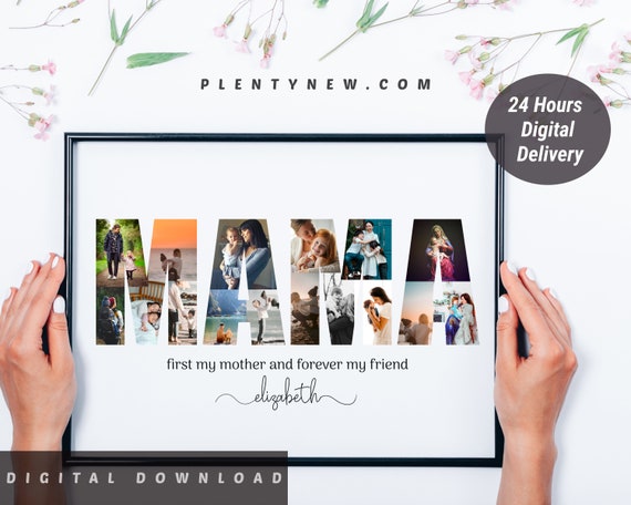 Mama Photo Collage Personalized Gift For Mom Custom Photo Collage Mothers Day Gift Gift For Her Mothers Day Gift From Daughter