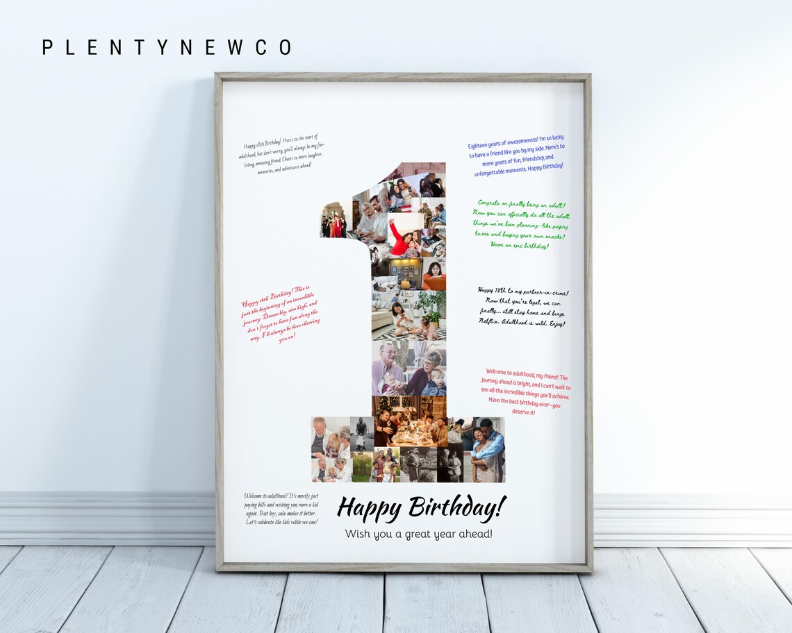 1st Birthday Guest Book, Boy or Girl Wall Art Print