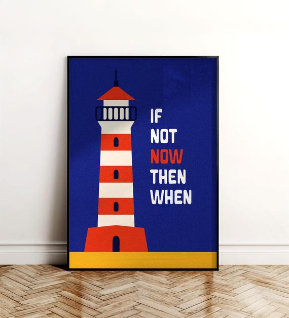 Lighthouse Motivational Quote Art Nautical Pdf Poster