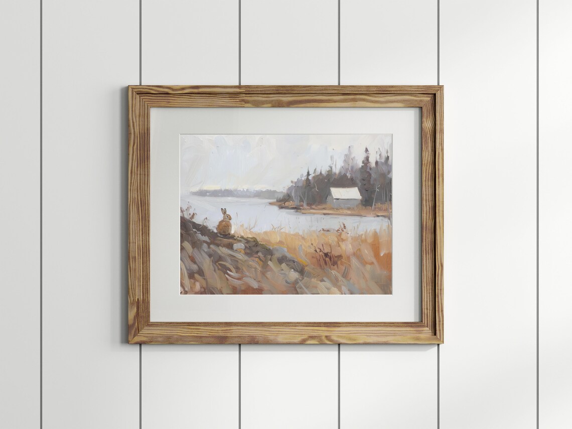 Autumn Print, Soft Pastel Landscape Art Print - Image 4