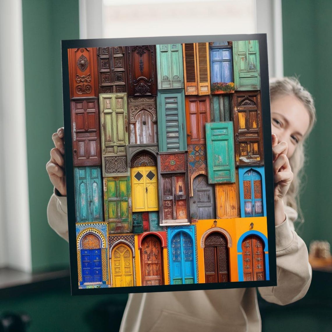 Colorful Ornate Doorways From Around the World Collage Poster