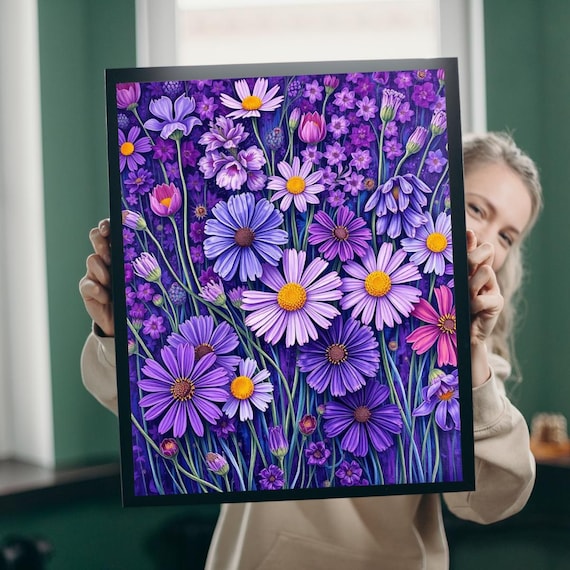 Floral Puzzle Art Print, Family Fun