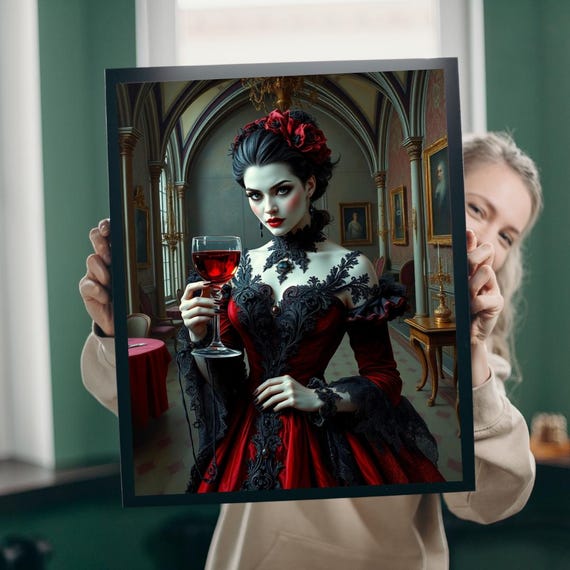 Gothic Vampire Countess Jigsaw Puzzle Victorian Ballroom Fantasy