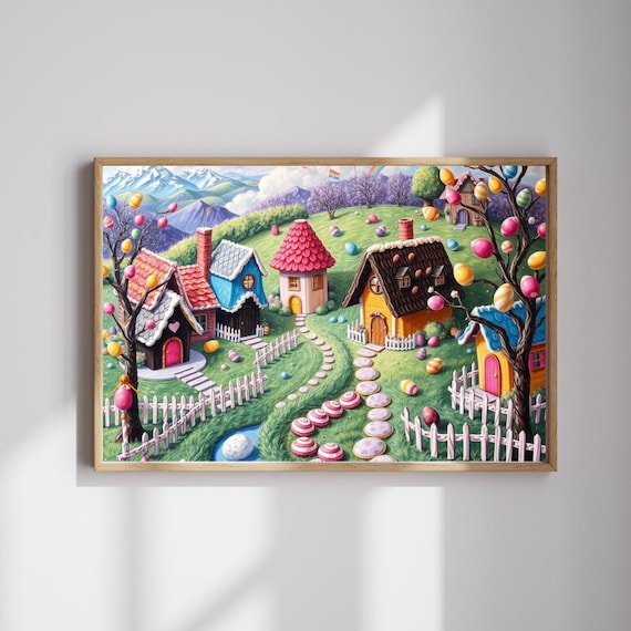Candy Village Jigsaw Puzzle Whimsical Family Fun Brain Teaser